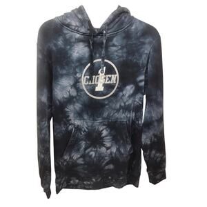 Independent Trading Co Tie Dye "Chosen 1" Hoodie Size S Black Gray Y2K